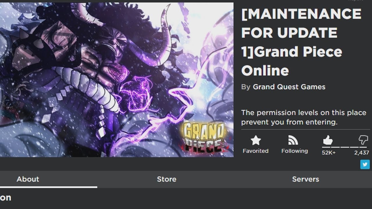 [Grand Piece Online] Update 1 delayed for the public ? YouTube