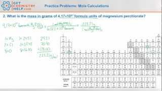 Chemistry Practice Problems: Mole Calculations