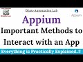 Appium: Mobile App Automation Important Methods to intract with app
