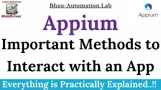 Appium: Mobile App Automation Important Methods to intract with app screenshot 2