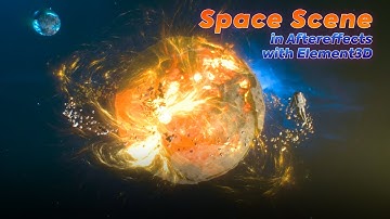 Space Scene || in Aftereffects with Element 3D