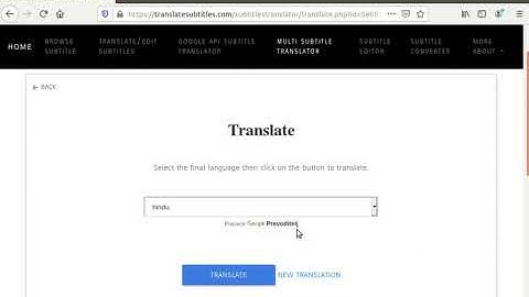 Multi Subtitles Translator - Translate multiple subtitle files at once