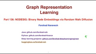 Part136: NODESIG: binary node embeddings via random walk diffusion