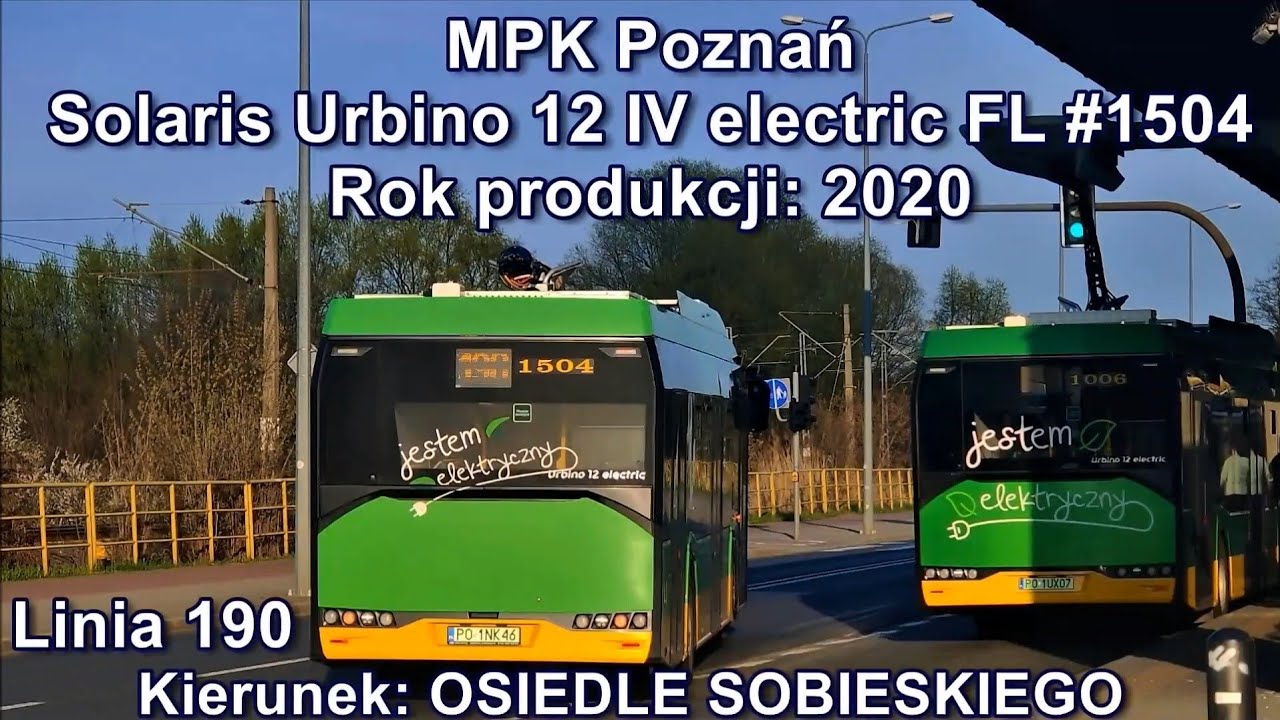 MPK Poznań - Linia 190, Solaris Urbino 12 IV electric FL #1504