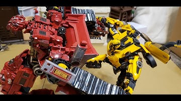 Transformers revenge of fallen Bumblebee vs rampage ravage autobots stop motions Prime toys movie 4K