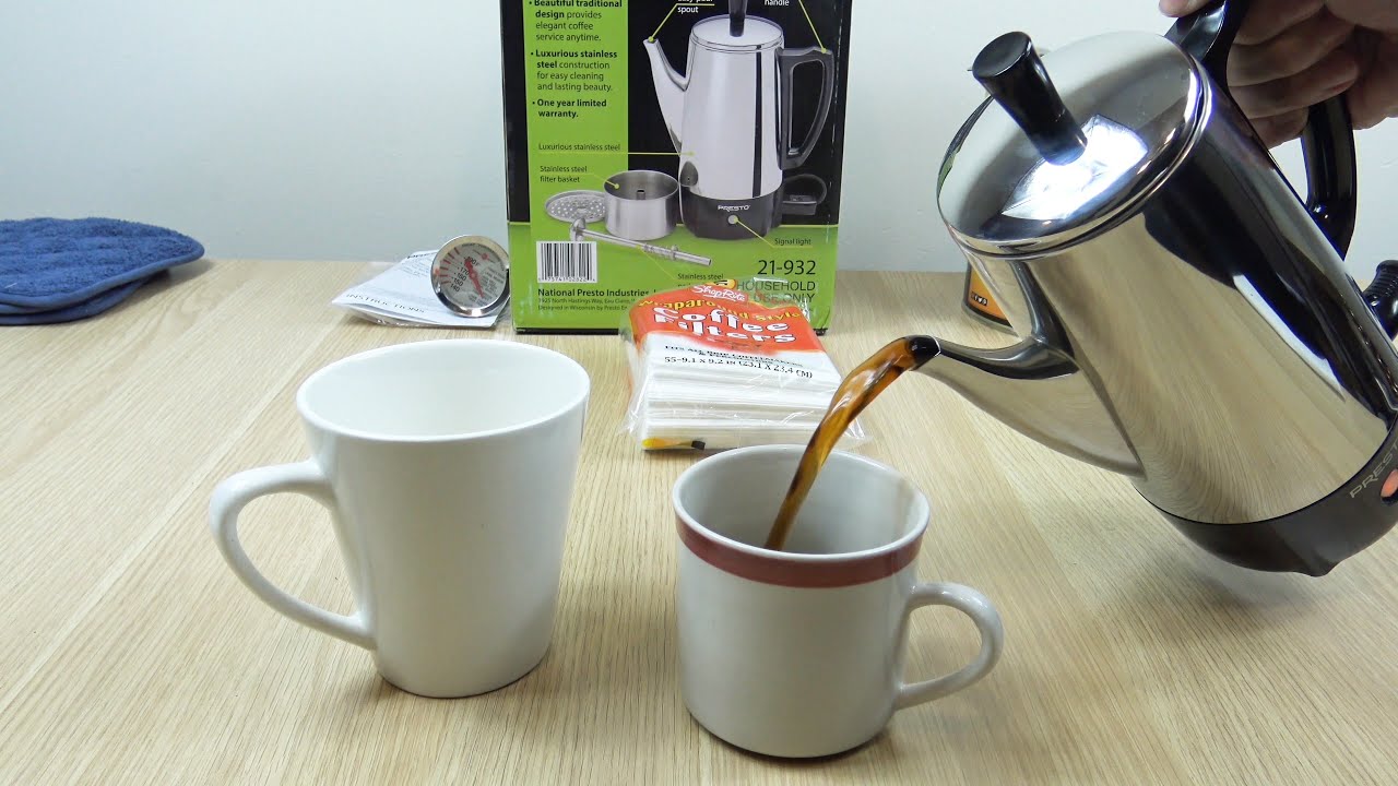 Presto® Stainless Steel Coffee Maker - Product Info - Video - Presto®