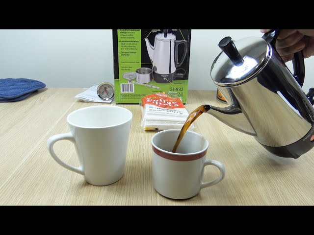 NATIONAL PRESTO 2 4 6 Cup Percolator Coffee Pot Maker 0282202