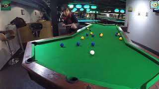 Le PoolZard, the only 11 pockets pool table in the world.