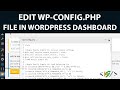 How to Edit WP-Config.php File from WordPress Dashboard without using FTP access