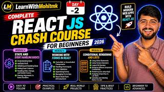 LIVE React JS Day -2🔴 | useState, Event Handling , Forms🔥| MERN stack Series Day-20