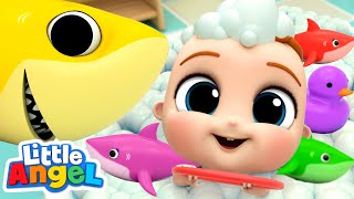 Rainbow Baby Shark Bath Time Little Angel Moonbug Kids - Color Time