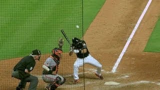 SF@MIA: Polanco exits after being plunked by Casilla