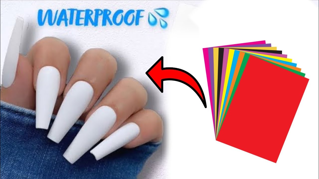 How To Make DIY WATERPROOF PAPER NAILS Fake Nails From Paper how-to-make-diy-waterproof-paper-nails-fake-nails-from-paper