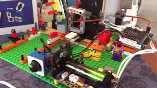 LEGO Bricks with Motors, Human Sensor to Raise Barrier Gate : Cheaper than EV3