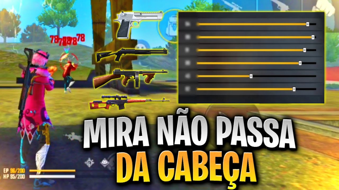 HACK?QUE OS GRINGOS USAM!!!MIRA GRUDA NA CABEÇA ARQUIVO DE SENSI DE  EMULADOR FREE FIRE TAXA 100% HS 