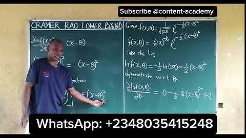 Cramér-Rao Lower Bound (CRLB) for the Normal Distribution @content-academy