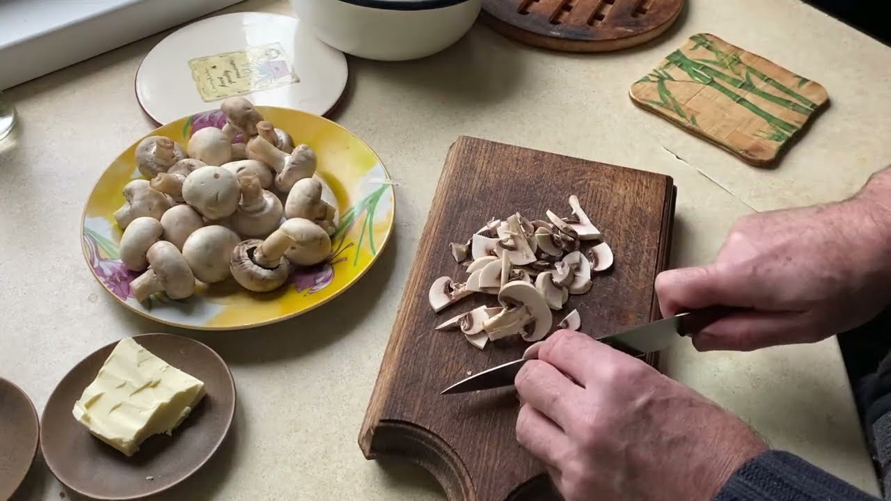 Кнедлики с грибами   завтрак за 19 минут