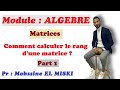 Matrices  calcul du rang dune matrice part 1