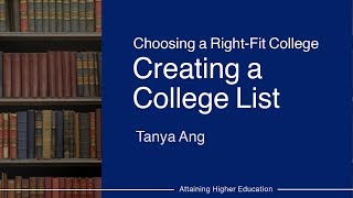 Creating a College List
