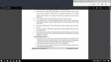 V-I CHARACTERISTICS OF SCR forward blocking mode,forward conduction mode,reverse blocking mode,