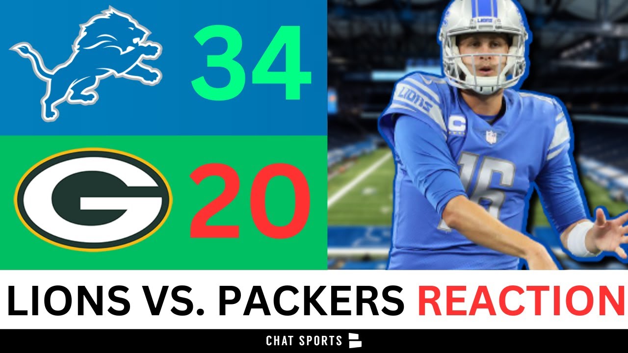 Detroit Lions 34-20 Green Bay Packers - NFL LIVE Jared Goff and team lead in the final quarter with a dominant Lambeau Field display