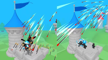 Merge Archer Gameplay - Stickman Army Battle Castles Defence Gameplay Walkthrough (Level 1-10)