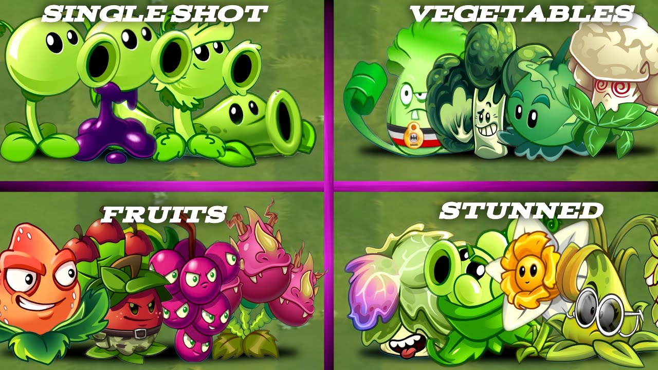 Random 4 Team With 4 Plants Battles - WHO WILL WIN ??