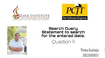 DBMS1 | QUESTION 09 | Search Query Statement to search for the entered data