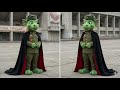 Green Dragon Mascot Costume Wearing Soviet Uniform And Cape AI #mascot #mascotcostume