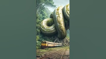 Nature Exploration: Giant Snake and Train | Amazon jungle #shorts #viral #wildlife