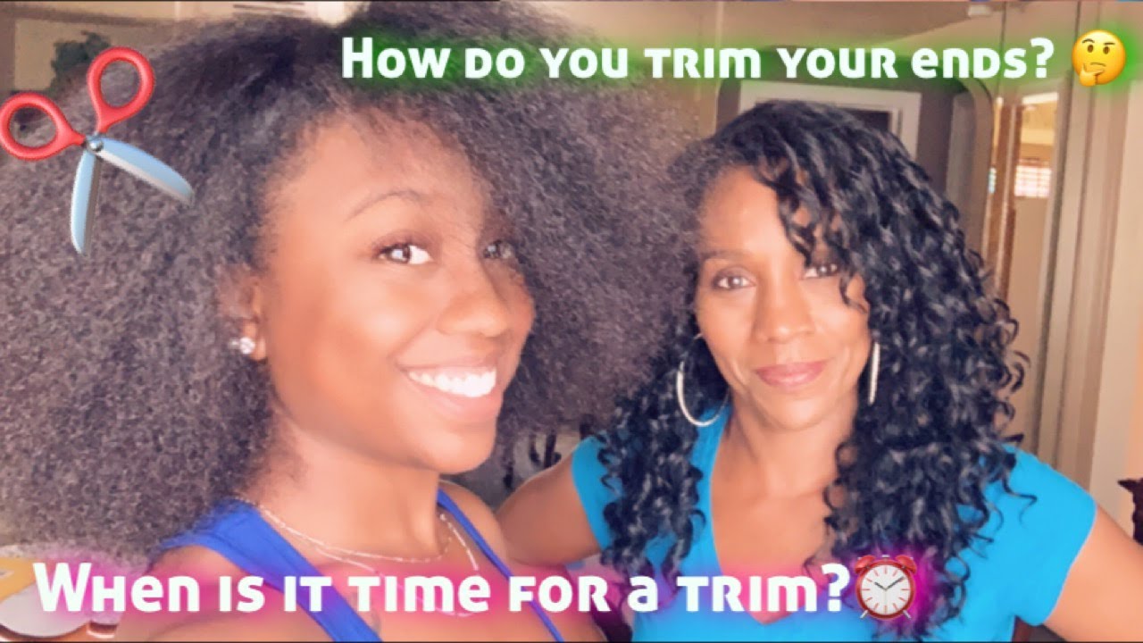 Trimming Natural Hair Done By A Professional Mother Daughter