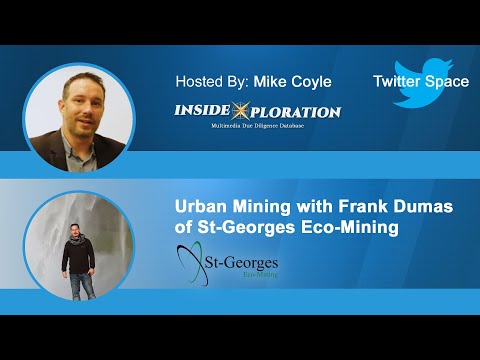 Insidexploration Twitter Space - Urban Mining With Frank Dumas