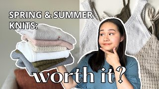 rating my spring & summer knits | how wearable are my knit tanks and tees?