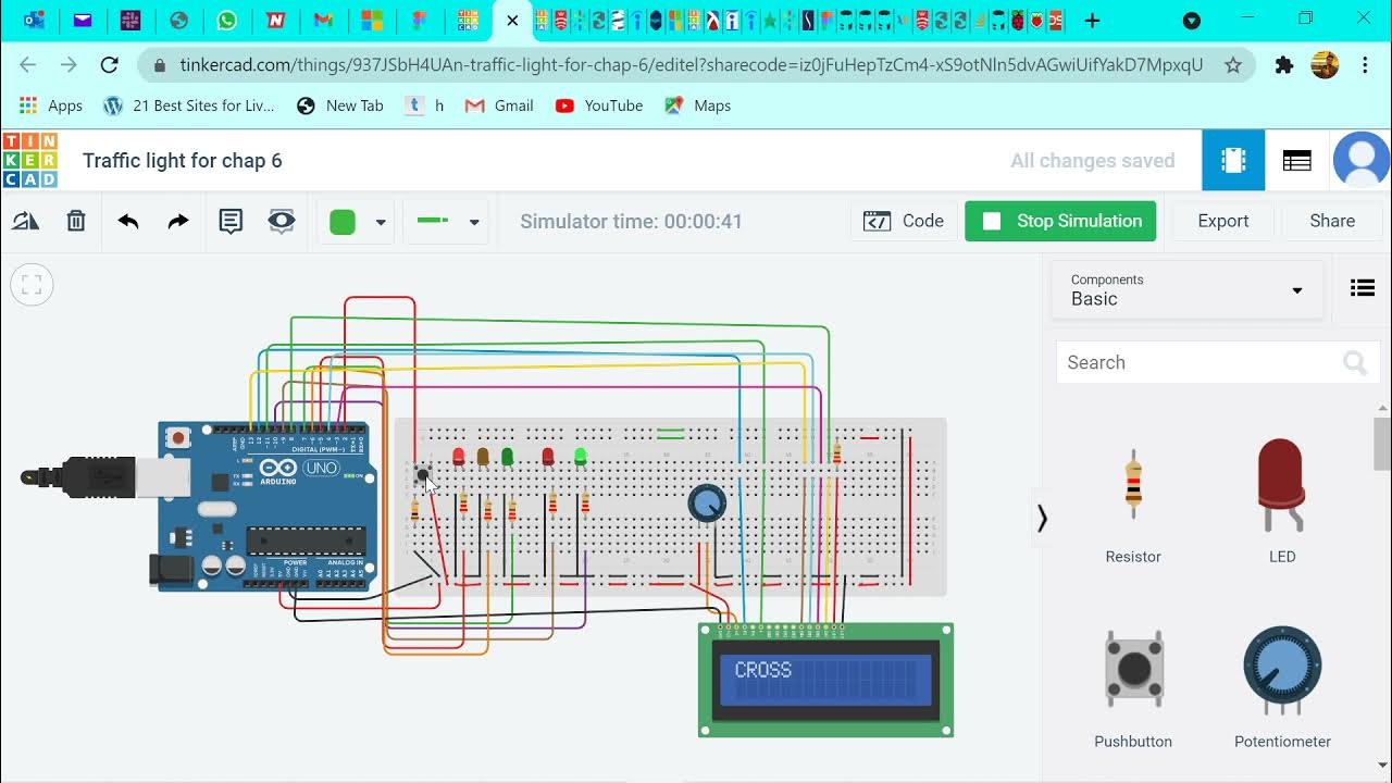 Arduino Traffic Lights with LCD display (Pedestrian Crossing). - YouTube