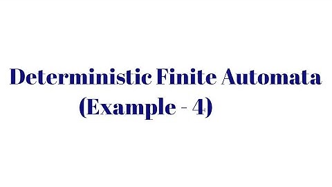 Deterministic Finite Automata | Example-4 | Lec-10 | DFA | #deterministicfiniteautomata #flat