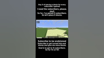Day 5 of placing a block for every sub I get #minecraft #mc