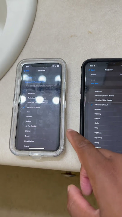 iOS 18 vs iOS 16 reflection, ringtone iPhone XR vs iPhone X 