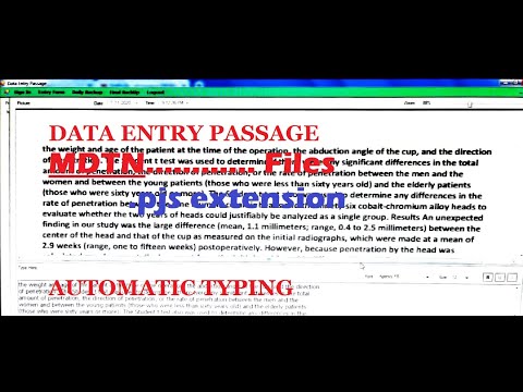 Data entry passage MDTN......pjs AUTOMATIC TYPING using IDS autotyper *100 % working trick*