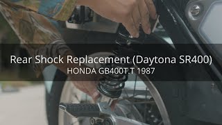 【DIY】GB400T.T.デイトナSR400リアガスショックの流用