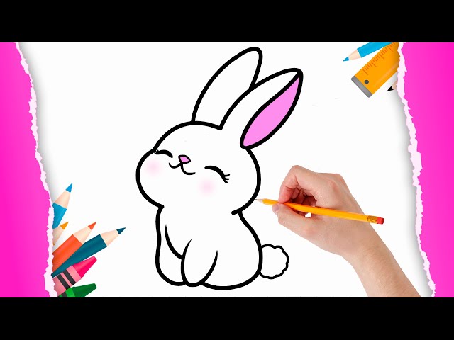 COMO DESENHAR UM COELHO KAWAII FÁCIL PASSO A PASSO 🐇 