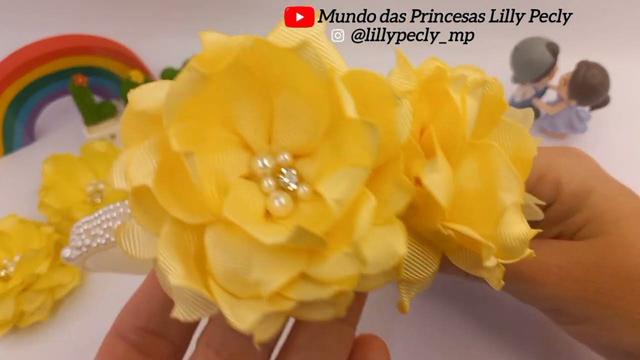 Flor Luxo Fita Gorgurâo - Fácil e Linda demais