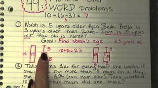 Math 49: Multiple Step Word Problems
