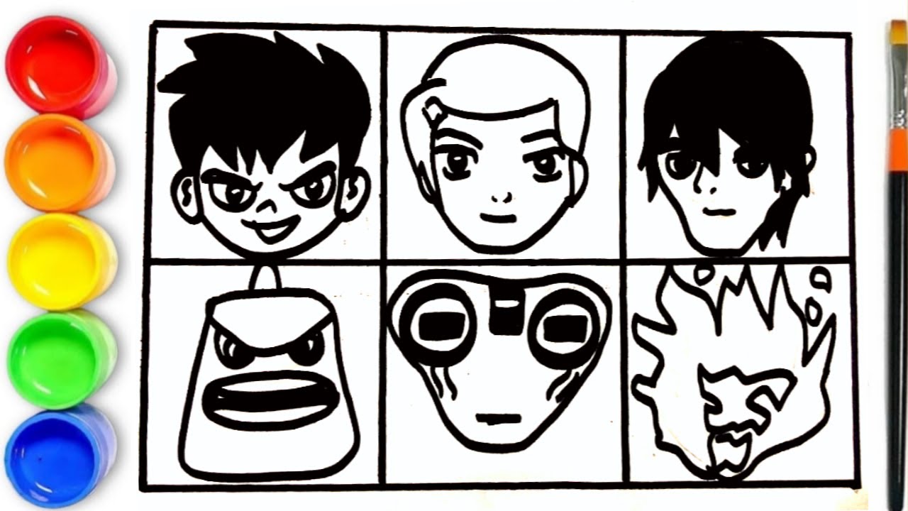 🟢How to draw Ben 10 Characters | Ben 10 Drawing | Ben 10, Gwen, Kevin, Gray Matter, Diamondhead