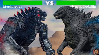 New Mechagodzilla vs Titanus Godzilla  Fight With Healthbars - Roblox 4K