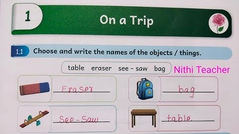 3rd std English term 2 unit 1 on a trip English work book ans key pg no 1-23 Ennum ezhuthum English