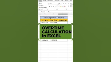 How do you calculate overtime in Excel?⏰overtime calculation🕰️#excelshorts #exceltutorial