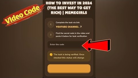 How To Invest In 2024 (The BEST Way To Get Rich) Video Code | Memefi YouTube video code 5 September
