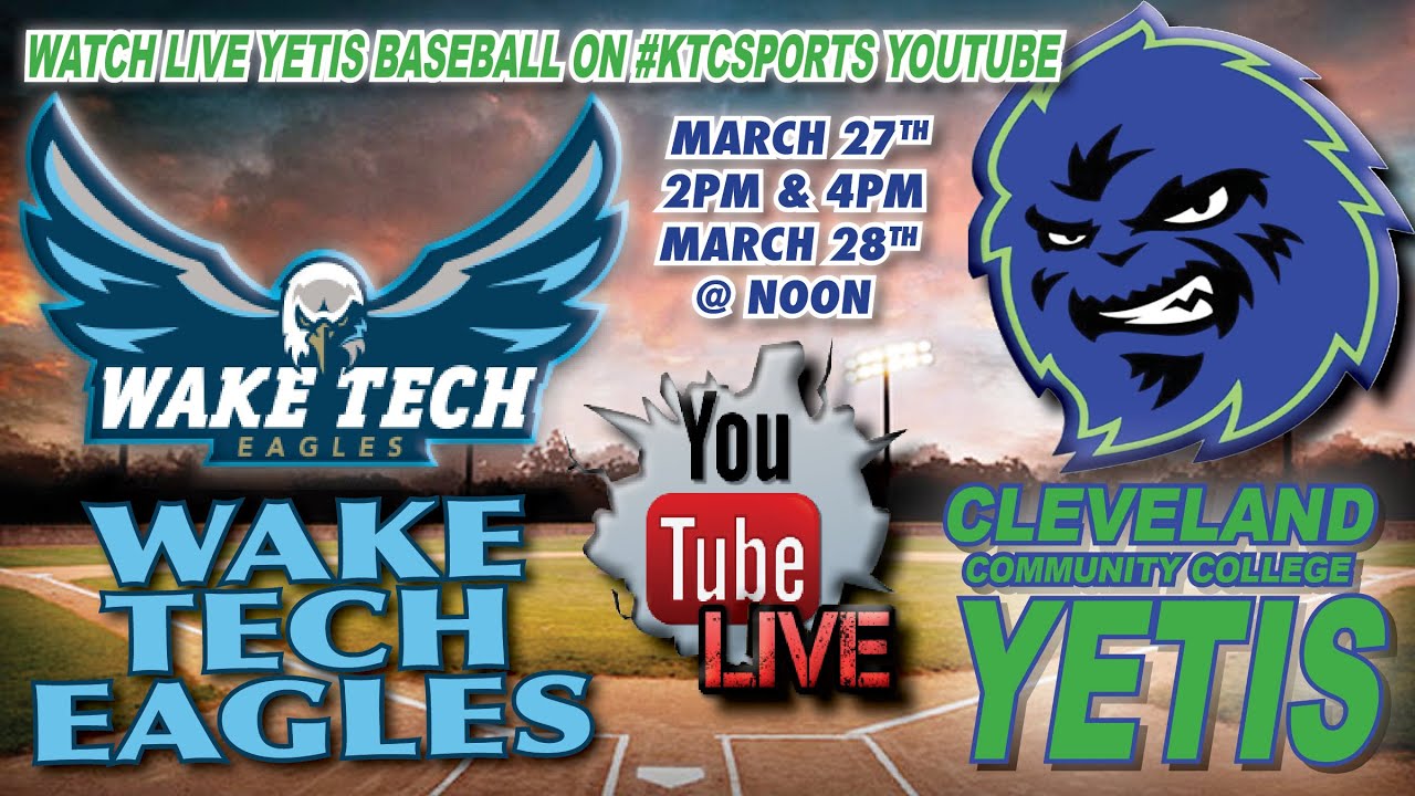 Cleveland CC Yetis vs Wake Tech CC - Game 3/3 - Juco baseball on KTC  Broadcasting - YouTube