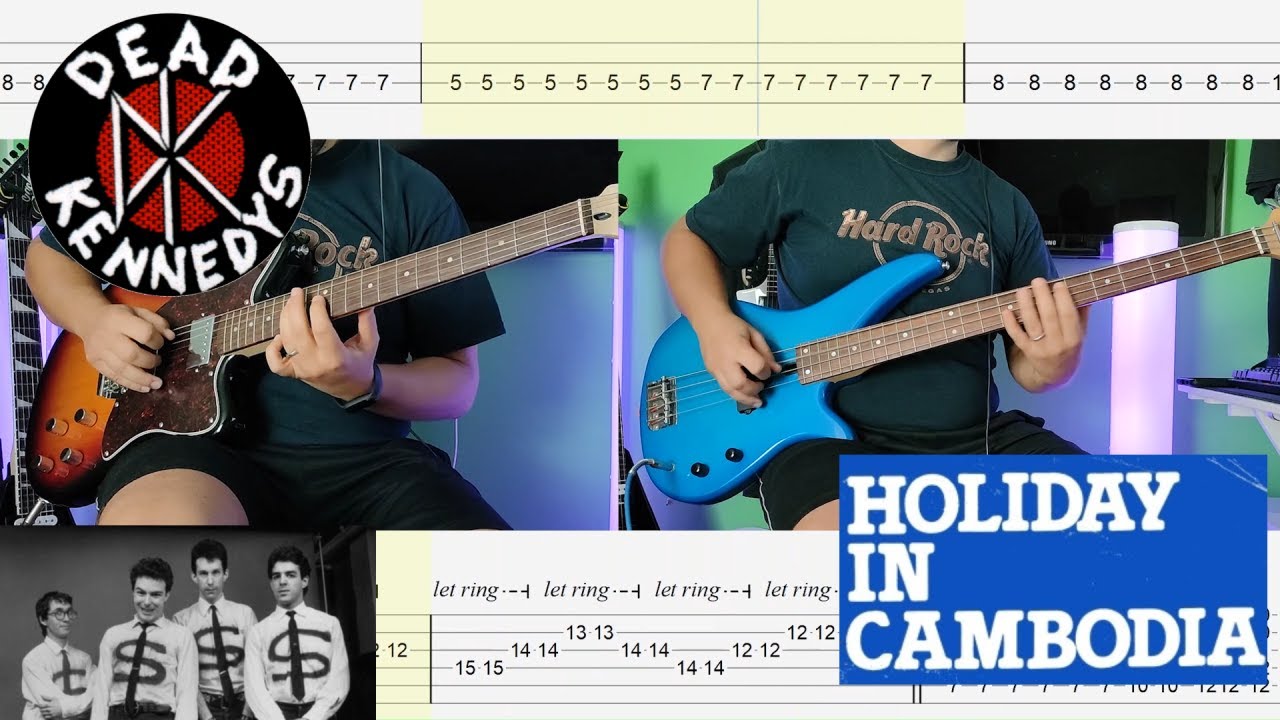 Dead Kennedys Holiday in Cambodia Guitar & Bass Cover Tab YouTube