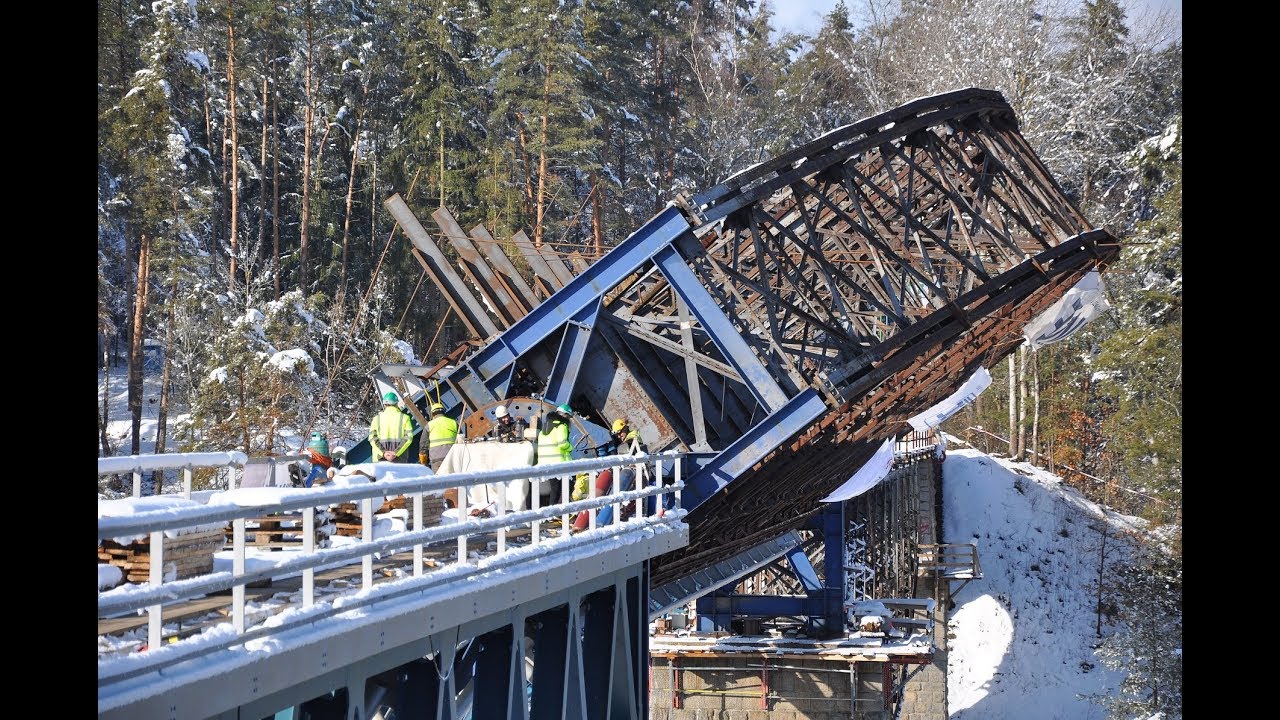 Rekonstrukce železničního mostu přes vodní nádrž Hracholusky